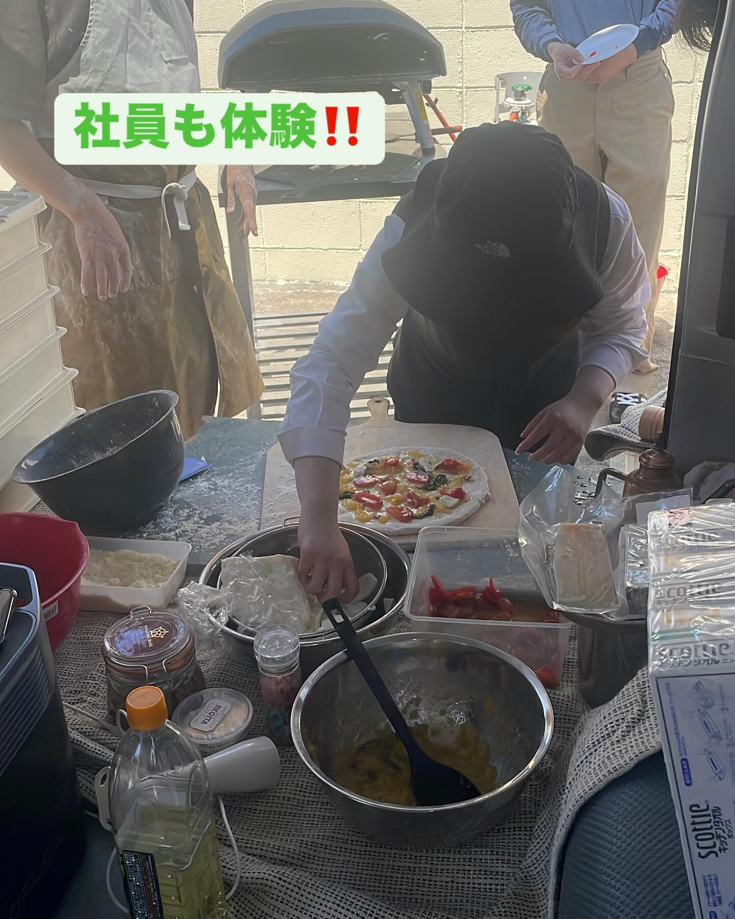今日は弊社に北海道産スペルト小麦を使ったピザを食べてもらいた